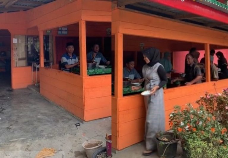 Kocak Dikira Warung Satu Keluarga Ternyata Makan Siang di Rumah Warga