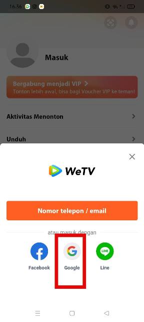 Masuk dengan Google