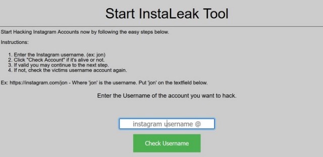 Masukkan Username Target