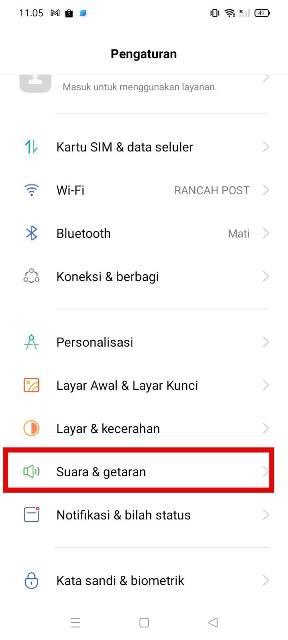 Pilih Suara dan Getaran