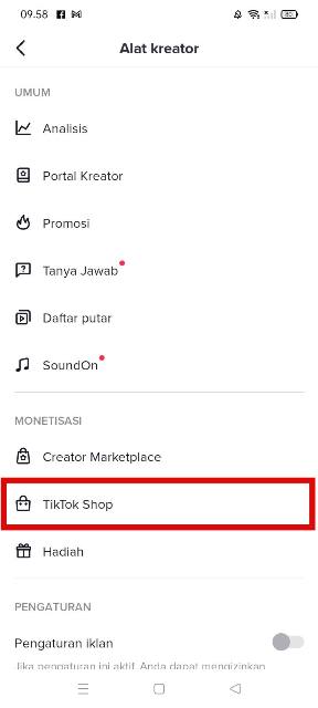 Pilih TikTok Shop