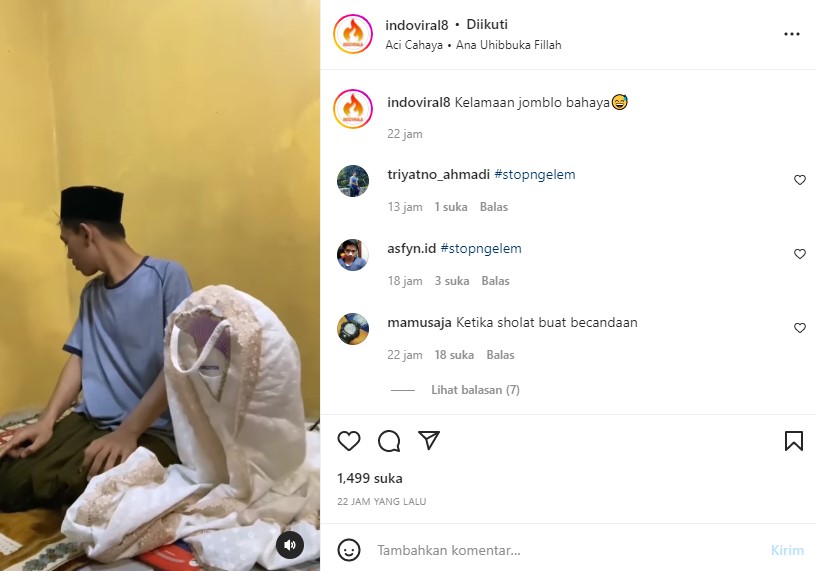 Screenshot Postingan Akun Instagram @indoviral8