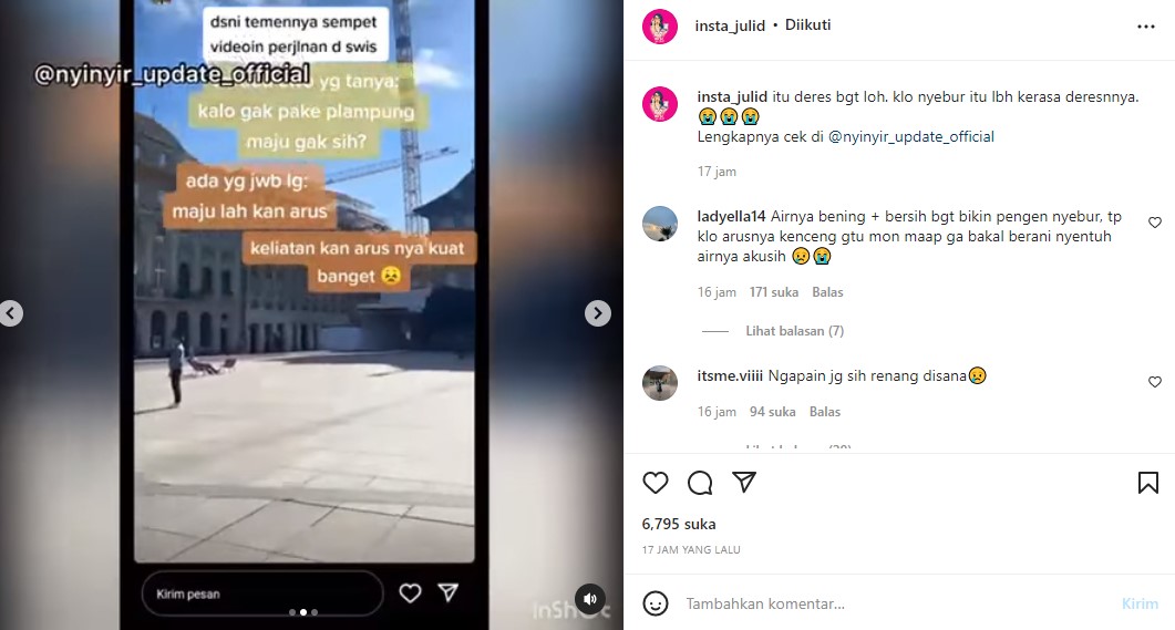 Screenshot Unggahan Akun insta julid