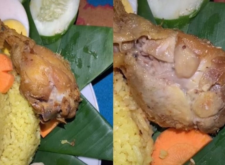 Untuk Suguhan Acara Adat Potongan Ayam Goreng ini Penuh dengan Belatung
