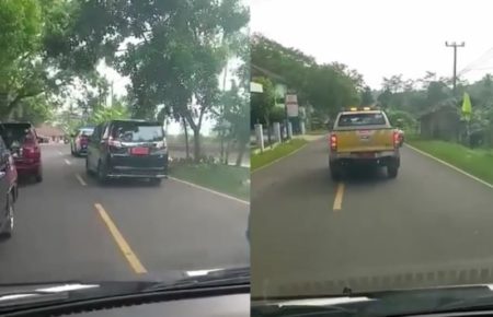 Viral Video Iring iringan Mobil Bupati Pandeglang Salip dan Diduga Senggol Ambulans