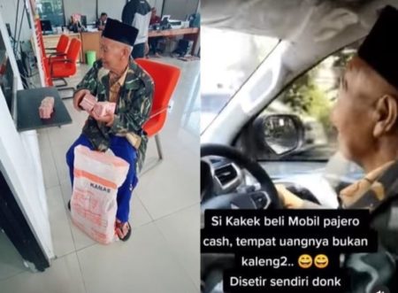 Bawa Uang Sekarung ke Dealer Kakek ini Beli Mobil Pajero Secara Cash