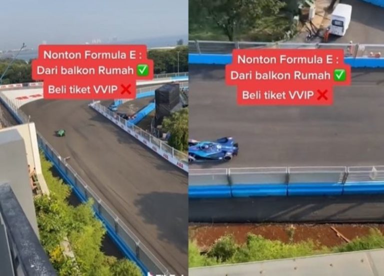 Berasa Penonton VVIP Pria ini Bisa Nonton Formula E dari Balkon Rumah