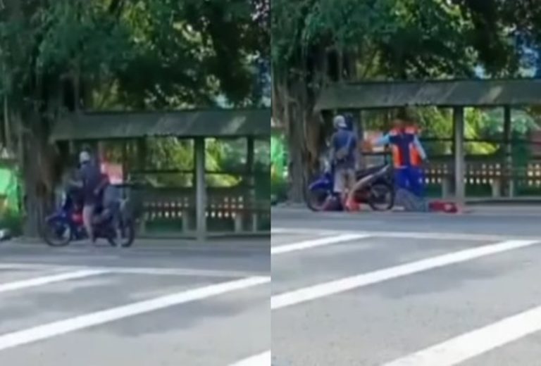 Cekcok di Pinggir Jalan Pria ini Tega Tendang Wanita Diduga Istrinya Hingga Terkapar