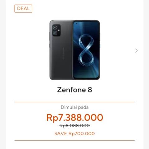 Harga terbaru Asus Zenfone 8 di Indonesia