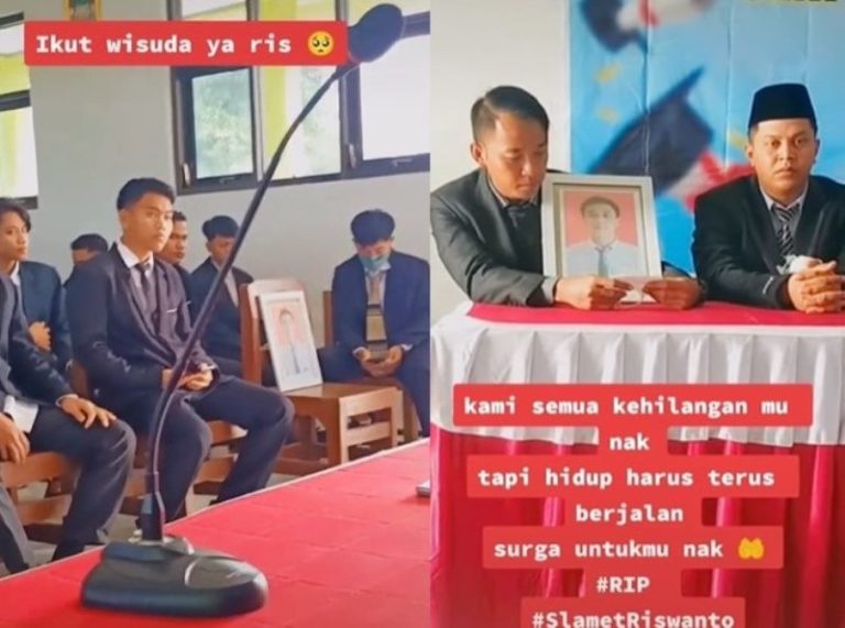 Haru Siswa SMK Sediakan Kursi Kosong Saat Wisuda Untuk Foto Temannya yang Meninggal 1