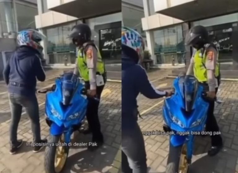 Heboh Pria Baru Beli Motor Langsung Ditilang di Depan Dealer Polisi Jelaskan Hal ini