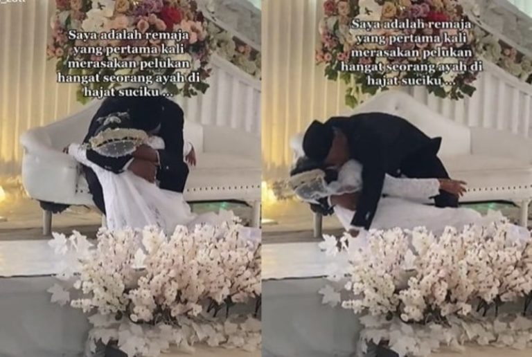 Pengantin Wanita Pingsan Dipelukan Ayah Saat Sungkem Bikin Cemas Sekaligus Haru