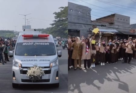 Penuh Haru Jenazah Eril Dimakamkan Warga dan Pelajar Berjejer di Sepanjang Jalan Menuju Pemakaman