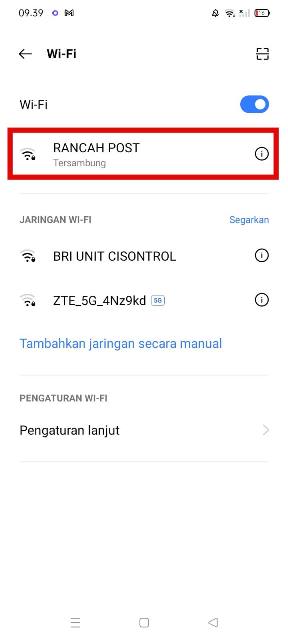 Pilih WiFi