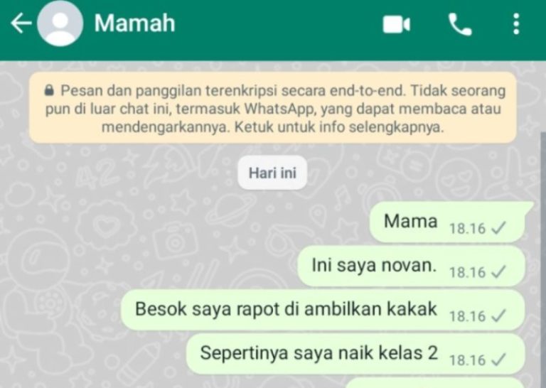 Pinjam HP Kakak Bocah ini Curhat ke Ibunya yang Sudah Meninggal Lewat WA Isinya Bikin Nangis