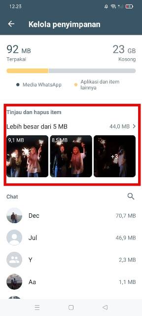 Tinjau dan Hapus Item