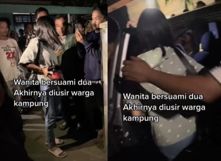 Viral Detik detik Wanita Diduga Bersuami Dua Diusir Warga Kampung