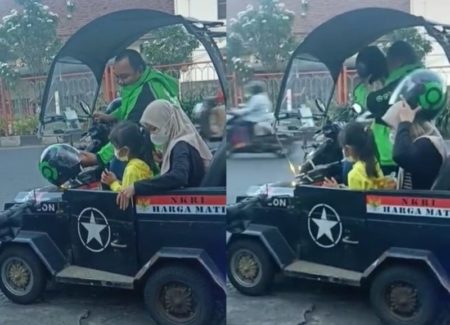 Viral Penampakan Motor Driver Ojol Dilengkapi Sespan dengan Bentuk Unik