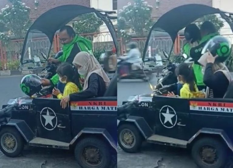 Viral Penampakan Motor Driver Ojol Dilengkapi Sespan dengan Bentuk Unik