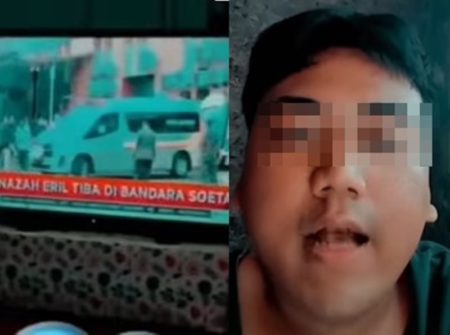 Viral Pria ini Hina Proses Pemakaman Eril Netizen Murka Kawal Sampai Baju Oren