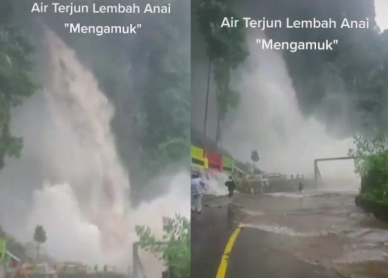 Viral Video Detik detik Air Terjun Lembah Anai Meluap Sebabkan Kemacetan