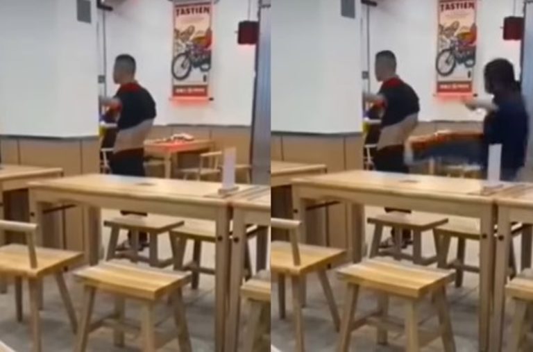 Aksi Berani Emak emak Tendang Pria yang Pamer Kemaluan di Restoran Auto Ngibrit