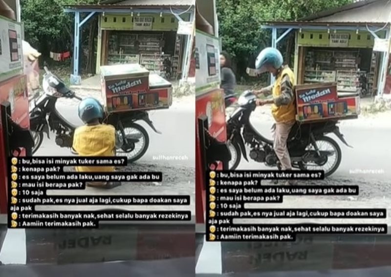 Belum Laku Tukang Es Loli Terpaksa Bayar Beli Bensin Pakai Dagangan