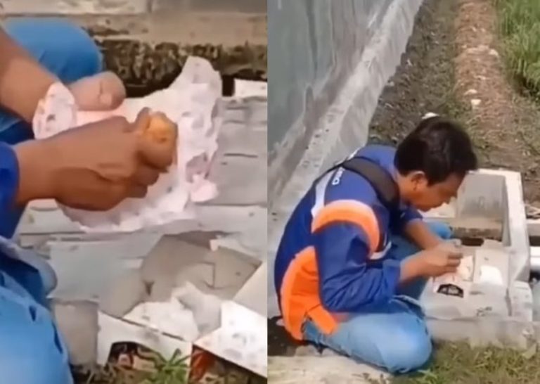 Hanya Makan Nasi Putih Saat Istirahat Kerja Ayah Pilih Sisakan Lauknya untuk Anak di Rumah