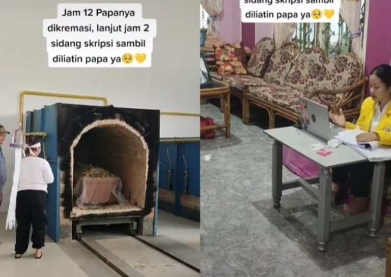 Masih Berduka Tapi Harus Kuat Mahasiswi ini Jalani Sidang Skripsi Usai Ayah Dikremasi