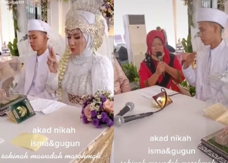 Momen Akad Nikah Pasangan Tunawicara dengan Bahasa Isyarat Banjir Ucapan Selamat dan Doa