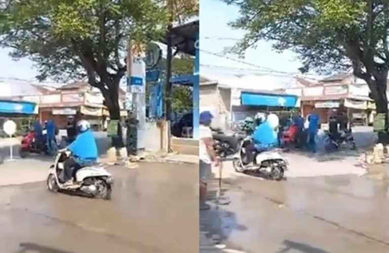 Padahal Masih Basah Emak emak Santuy Lewati Jalan Cor Hingga Disoraki Warga