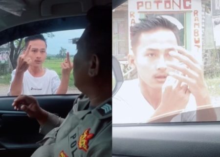 Pemuda Mendadak Acungkan Jari Tengah ke Mobil Auto Sungkem Saat Kacanya Dibuka