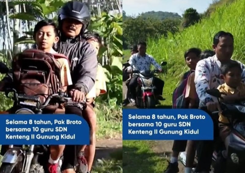 Salut Kepala Sekolah Rela Antar Jemput Para Siswa Selama 8 Tahun Agar Tetap Sekolah