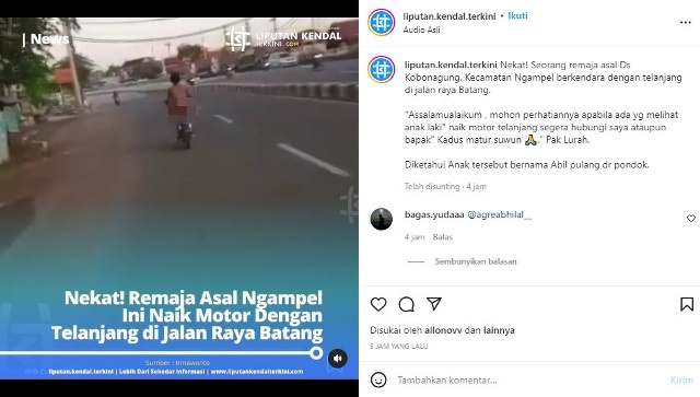 Screenshot Pria Naik Motor Bugil