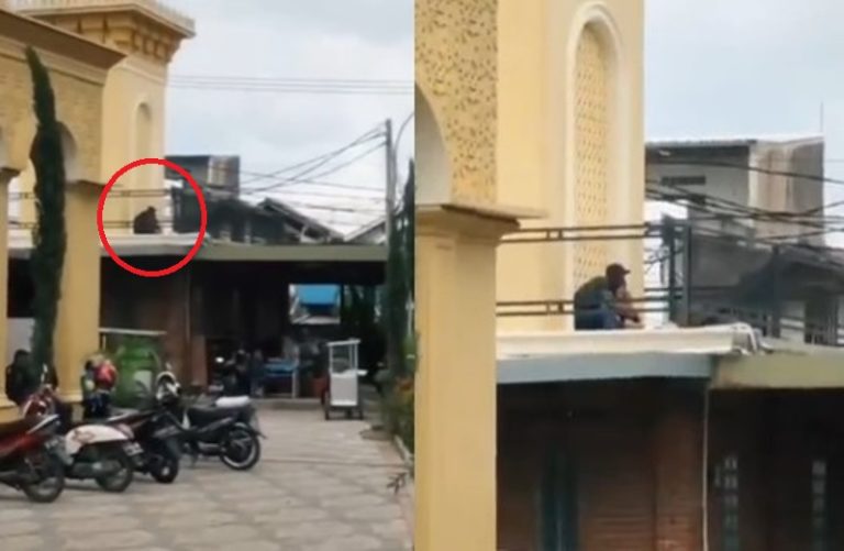 Viral Dua Sejoli Asyik Bermesraan di Atap Masjid Gak Ada Akhak