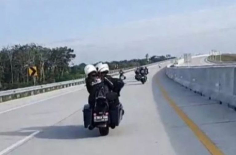 Viral Konvoi Moge Masuk Tol Pekanbaru Bikin Warga Heboh Kok Bisa