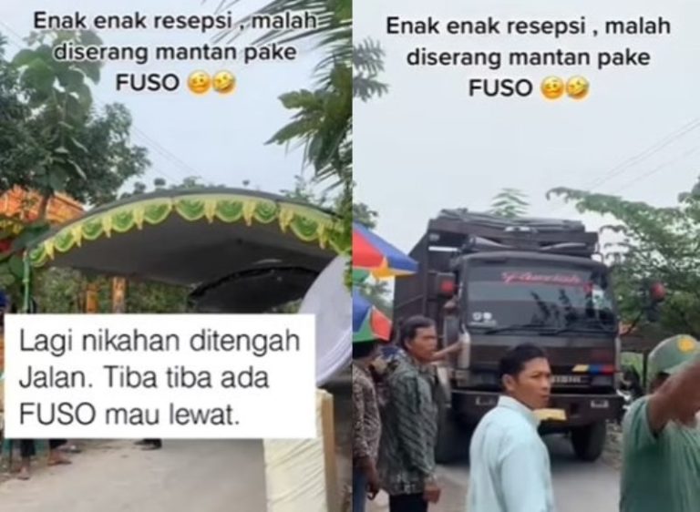 Viral Tenda Pernikahan Didirikan di Jalan, Tamu Auto Ketar-ketir Gegara Truk Mau Lewat Viral Tenda Pernikahan Didirikan di Jalan Tamu Auto Ketar ketir Gegara Truk Mau Lewat