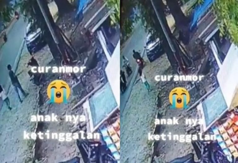 Bawa Anak Saat Beraksi Pelaku Curanmor Malah Tinggalkan Anaknya Usai Berhasil Gondol Motor