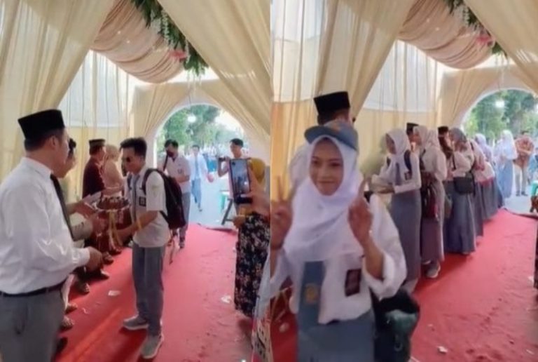 Bukan Kemeja atau Kebaya Para Tamu Kompak Pakai Seragam SMA ke Nikahan Teman