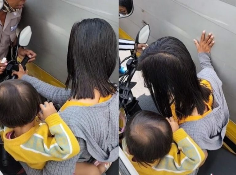 Duh! Emak-emak dan Anak Balita Nyaris Terjepit 2 Truk Gegara Nekat Nyalip Duh Emak emak dan Anak Balita Nyaris Terjepit 2 Truk Gegara Nekat Nyalip