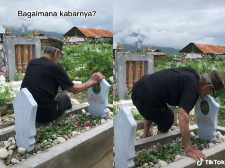 Haru Kakek Elus dan Cium Batu Nisan Saat Ziarah ke Makam Istri Bagaimana Kabarnya