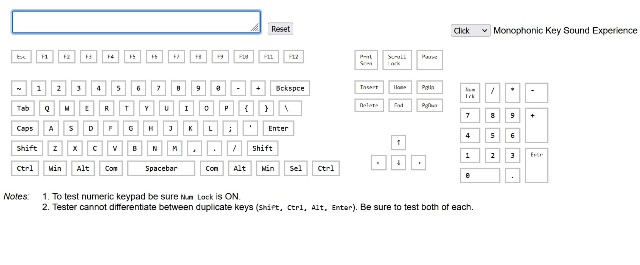 Keyboardtester.com - Aplikasi untuk menguji keyboard laptop