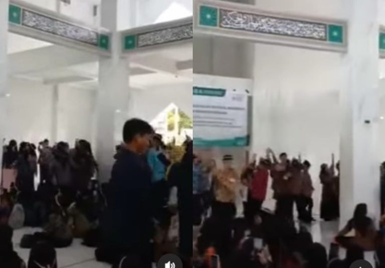 Miris Mahasiswa Baru UIN KHAS Jember Joget Lagu Ojo Dibandingke Diduga di Masjid