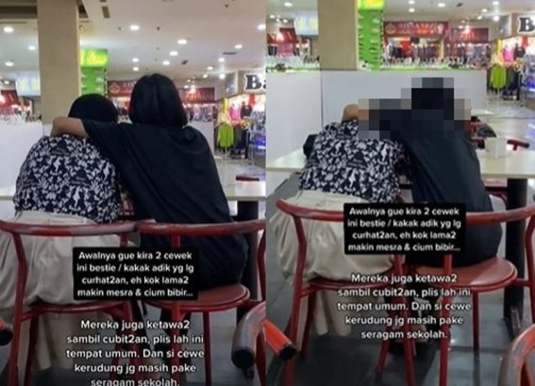 Viral 2 ABG Diduga Pasangan Sesama Jenis Bermesraan di Mal Sampai Cium Bibir