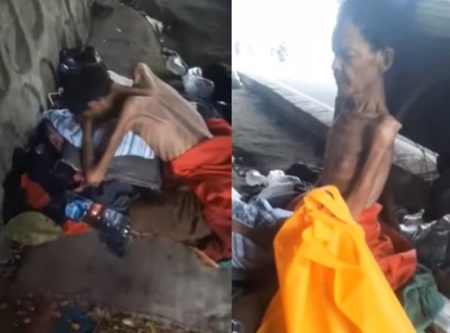 Viral Bapak Tidur Sendirian di Kolong Jembatan Tubuhnya Kurus Kering dan Sedang Sakit