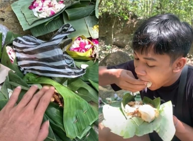 Viral Pemuda Nekat Makan Sesajen di Sendang dan di Kuburan Ngeri