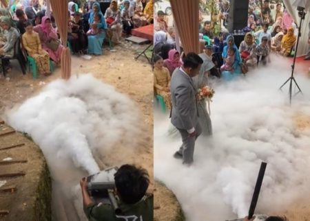 Viral Resepsi Pernikahan Meriah Pakai Efek Asap Netter Sebut Kayak Fogging Nyamuk