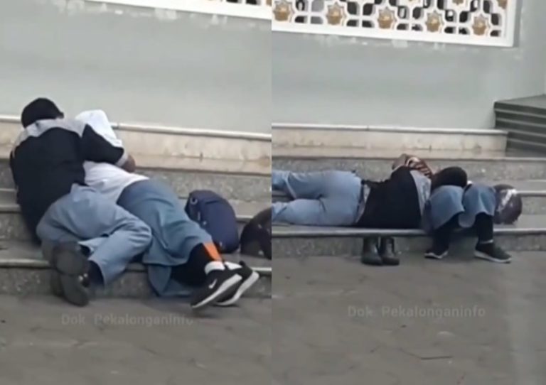 Viral Video Sepasang Pelajar SMA Asyik Bermesraan di Halaman Masjid Tak Punya Adab