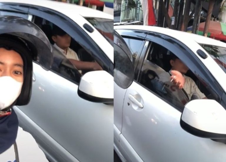 Viral Wanita Berani Tegur Pengemudi Mobil yang Merokok di Jalan Besok Beli Asbak ya Pak