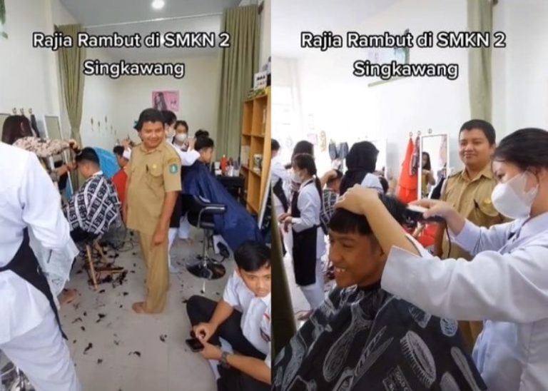 Auto Full Senyum Siswa SMKN 2 Singkawang Malah Dibawa ke Salon Saat Kena Razia Rambut